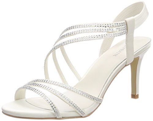 Menbur Wedding Neus, Zapatos de Boda para Mujer, Marfil (Ivory 04), 36 EU