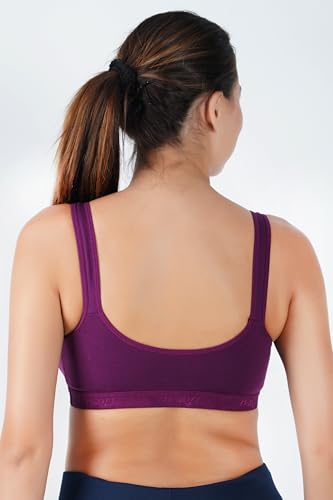 Image of (MSB-204 Premium Seamless Non-Padded Wire Free Slip On Sports Bra Low Impact Workout & Activewear Sports Bra for Women