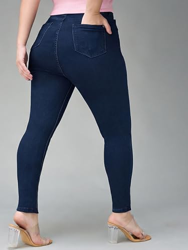 Image of Miss Chase A+ Women's Bootcut High Rise Regular Length Stretchable Denim Jeans