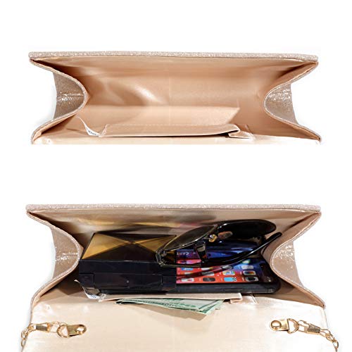 Mansherry Evening Bag Clutch Purses For Women, Ladies Sparkling Party Handbag Wedding Bag Purse Champagne #TOP6