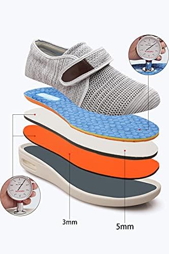 Miniatura 2 de Yibobay Diabetic Shoes for Women Width X-Wide Velcro Shoe for Elderly Women Wide Shoes for Women Walking Shoes Adjustable Closure Breathable