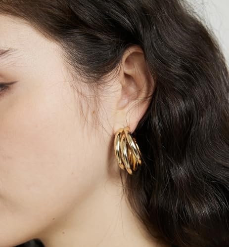 Image of Drop Dangle Earrings Set for Women and Girls | Celebrity Inspired Trendy Stylish Gold Plated Earrings Set Of 1
