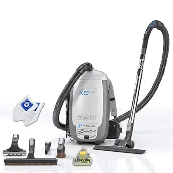 Prolux X8 Lite Backpack Canister Vacuum – Lightweight HEPA Filtration for Multi-Surface Cleaning