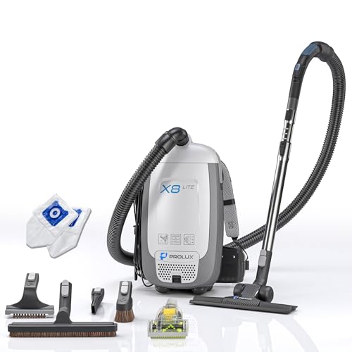 Prolux X8 Lite Backpack Canister Vacuum – Lightweight HEPA Filtration for Multi-Surface Cleaning