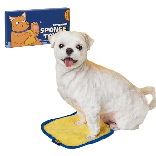 PETHROOM] Portable Pet Towel for Dogs & Cats | Professional Pet Dryer, Super Absorbent & Quick-Drying Dog Dryer | Lightweight, Durable, Ultra-Soft (Small) 8