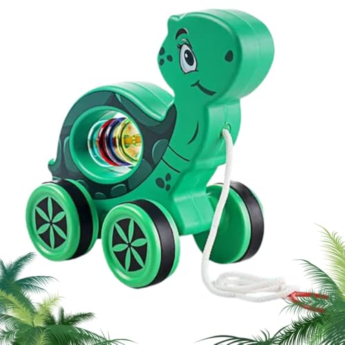 Image of Mini Steps Pull Along Turtle Toy - Baby Walking Toy for Toddlers, Safe & Durable