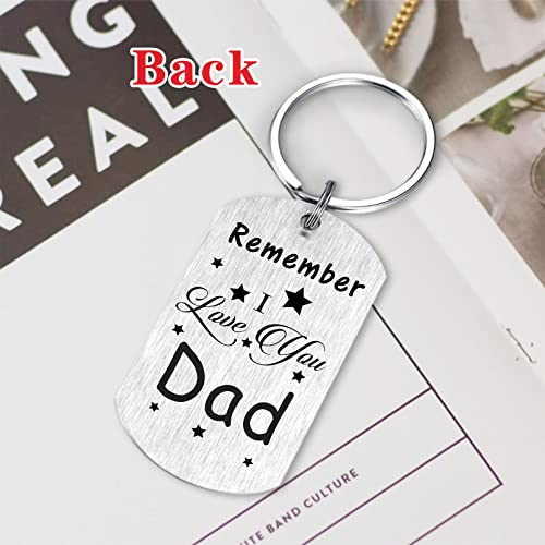 Resdink Remember I Love You Dad Gifts, Happy Birthday Keychain Gift For My Dad, Meaningful Dad Father's Day Present From Daughter Son, Best Dad Gift Ideas For Men #TOP3