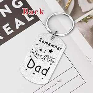 Resdink Dad Keychain Remember I Love You Gift Meaningful Present from Daughter or Son