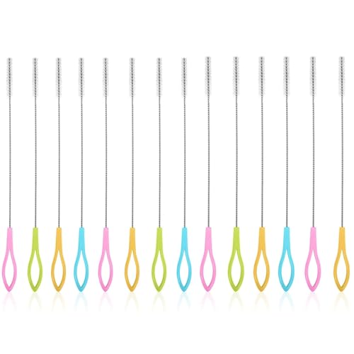 GYTFOG Straw Cleaning Brush,8 Pcs Straw Brush,Stainless Steel Nylon Brushes Suitable For Straw Cleaner Baby Bottles Cleaning Water Cups Test Tubes Cleaning Etc.(Color Mixing), Blue,green,pink