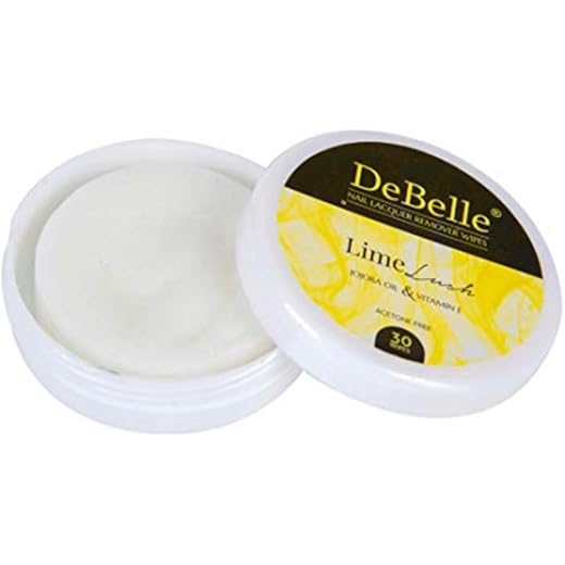 DeBelle Nail Polish Remover Wipes Lime Lush 30 pads