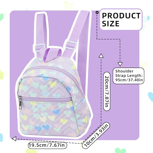 Energather Ladies Small Backpack, PU Leather Small Backpacks for Women and Girls, Mini Backpack Cute Backpack with Adjustable Shoulder Strap for Travel, Shopping, Walking - Image 5