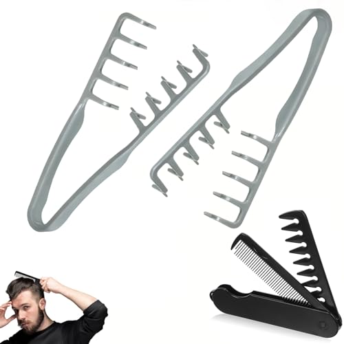 Peine para texturizar cabello con diseño plegable - 3 unidades miniatura 1