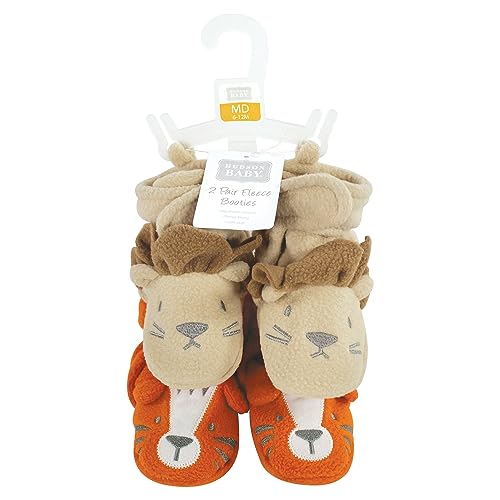 Image of Hudson Baby Cozy Fleece Booties with Non Skid Bottom,