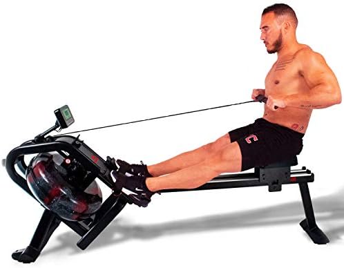 GoBeast Water Rowing Machine with Performance Monitor and Ergonomic Seat