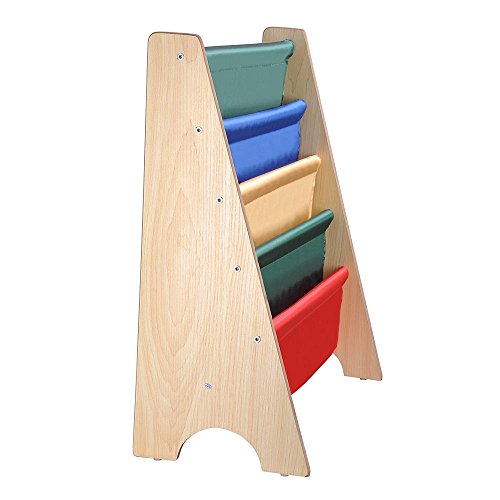 Yescom Kids Book Shelf Sling Storage Rack Organizer Bookcase Display Holder Natural #TOP3