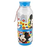 2155; Botella snack Mickey Mouse; dos compartimentos; capacidad botella 300 ml; producto de plástico; libre BPA
