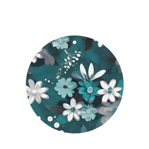 Hojas aromáticas para auto motivo floral gris y blanco miniatura 1