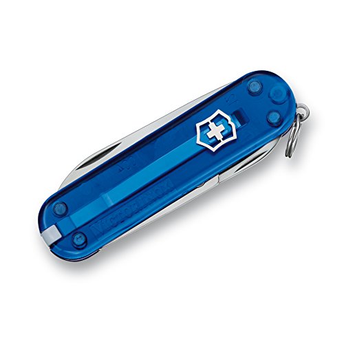 Victorinox Classic Sd 7 Function Pocket Knife, Translucent Sapphire & Swiss Army Multi-Tool, Tinker Pocket Knife #TOP2