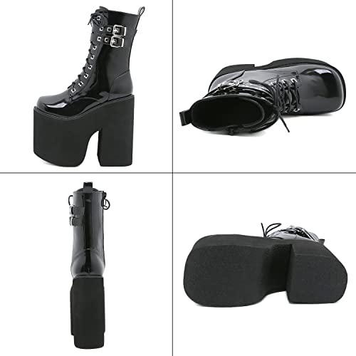Bottines plateforme cloutées pour vos soirées et festivals punk gothiques