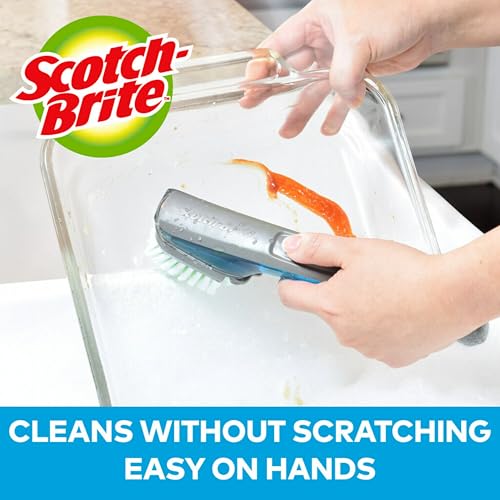 Image of Scotch-Brite Odor Resist Soap Control Dishwand Brush, 1 Cleaning Dish Wand Brush, Precise Soap Control, Leak-Free Guarantee, Safe on Dishes, Nonstick Cookware, Tubs (Pack of 4)