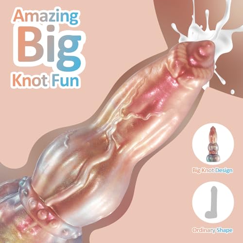 Image of 14 Inch Huge Thick Monster Dildo, XXXL Big Fantasy Knot Dildos | 4.1'' Diameter, Strong Suction Cup, Silicone Material, Giant Size, For G-Spot Anal Play, Adult Sex Toys, For Women Men Gay