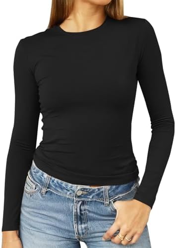 Abardsion Women's Long Sleeve Shirts Spring 2026 Casual Basic Goi...