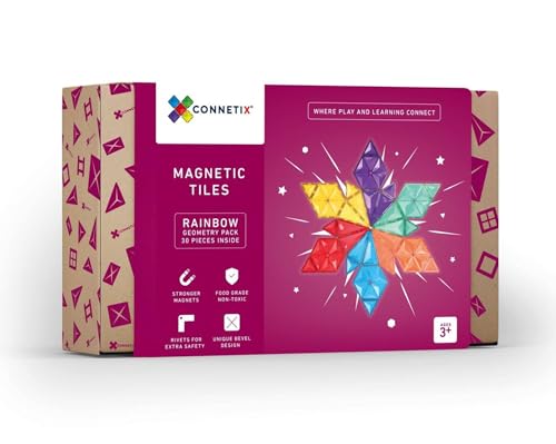 Connetix Rainbow Geometry Pack, 30 Pieces