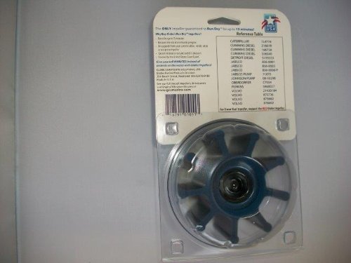 Globe Marine Run-Dry Impeller Model 125 for Jabsco 836-0001, Johnson 08-1029B-1, Sierra 18-3078, CEF 500105 & Volvo 807904