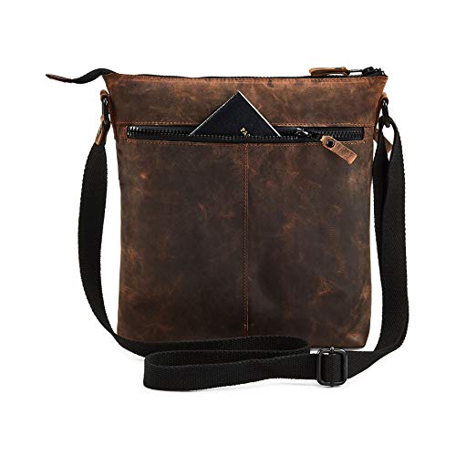 Image of Crossbody Bags for Women Genuine Leather Purse Handmade Vintage Shoulder Bag Crossover Pocketbook Adjustable Strap | Handmade