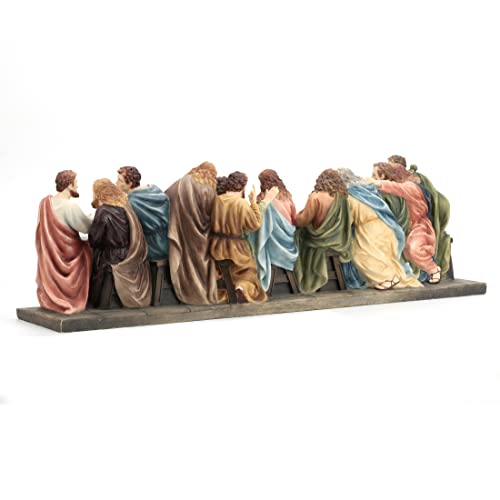 Escultura Pintada La Última Cena 28.75 pulgadas miniatura 7