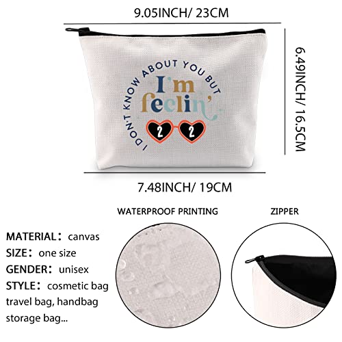 XYANFA I'm Feeling 22 Makeup Bag 22 Birthday Gift Singer Fans Gift Singer's Merchandise (feelin' 22)2