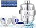 SimplyAquaPura Shower Filter with Replacement Cartridge, Reduces Dry Itchy Skin, Dandruff and Eczema for Healthier Hair and Skin, Install Easily on any Shower Head.