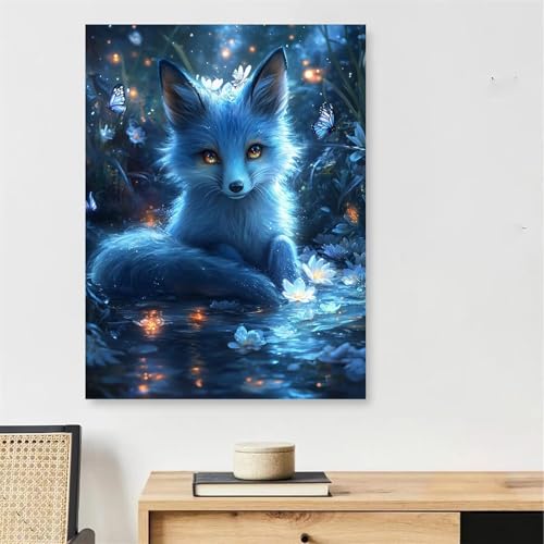 Peinture par numéro adulte renard grand format 70x100cm numéro d'art animal