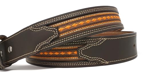 Durango Mens Mason Diamond Embroidered Leather Belt2