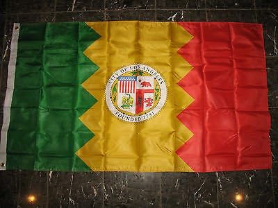 3x5 City of Los Angeles Nylon Double Sided Solarmax 3ply sewn Flag 3'x5' banner