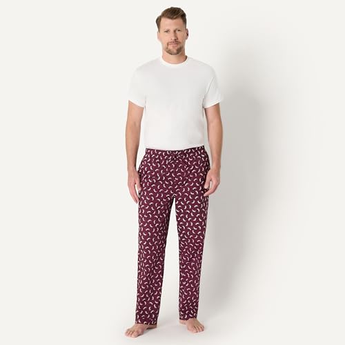 Image of Amazon Essentials Men's Cotton Poplin Straight-Fit Pajama Pants with Pockets, Elastic Waist, Drawstring