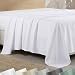 Flat Sheet Only - 400-Thread-Count King Size Pure White Top Sheet - Best Premium Quality Sheet on Amazon - Luxury Soft 100% Cotton Sateen Weave Bedding, Lightweight and Breathable