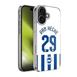 Head Case Designs Officially Licensed Brighton & Hove Albion F.C Jan Paul Van Hecke 2025/26 Players Home Kit Gel Case [Military Grade Protection] Compatible with Apple iPhone 17