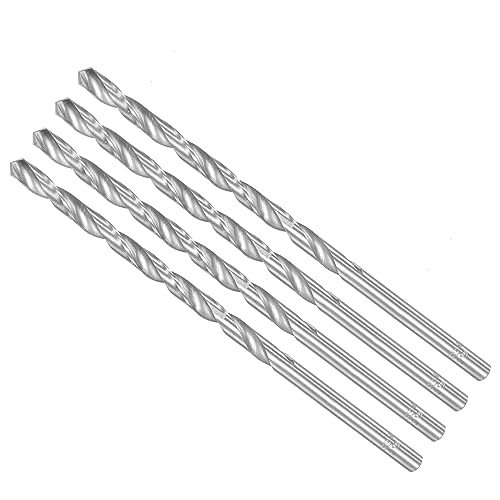 CoCud Extra Lange Spiralbohrer 6.5mm x 160mm Schnellarbeitsstahl Spiralbohrer Bit - (Anwendung: für Metall Holzarbeiten Plastik Aluminium) 4Stk