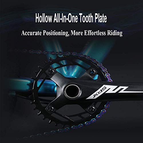 GJZM Mountainbike Aluminium 11-Gang Mountainbike, 27,5 Zoll Big Wheels Hardtail Mountainbike, Herren Mountain Trail Bike, Verstellbarer Sitz, 17 Zoll – Bild 6