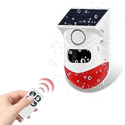 Alarmas Para Casa Sin Luz Alarma antirrobo de Timbre Solar, Timbre Exterior Impermeable iKiKin PIR, con Control Remoto, Alarma de Seguridad de visitantes de 4 Modos para su Villa y Turismo agrícola