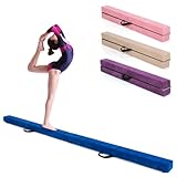 GYMAX Poutre Gymnastique Pliable 210cm pour Enfants, Poutre d'Équilibre Portable, Robuste...