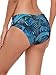 Ocean Blues Women's Blue Leaf Strappy Bikini Bottom Basic Bathing Suit Medium