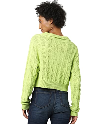 Image of ONLY Women's Cotton Blend Polo Neck Regular Fit Sweater