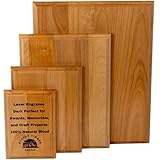 Genuine Red Alder Wood Plaque Blank, 3/4 Inch Thick Award and Craft Plaque, Ideal for DIY Projects, Arts & Crafts, Engraving, and Memorials (Genuine Red Alder, 5x7 inch)