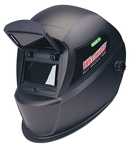 Westward Passive Welding Helmet, 10 Lens Shade, 3.86" x 2.09" Viewing AreaBlack