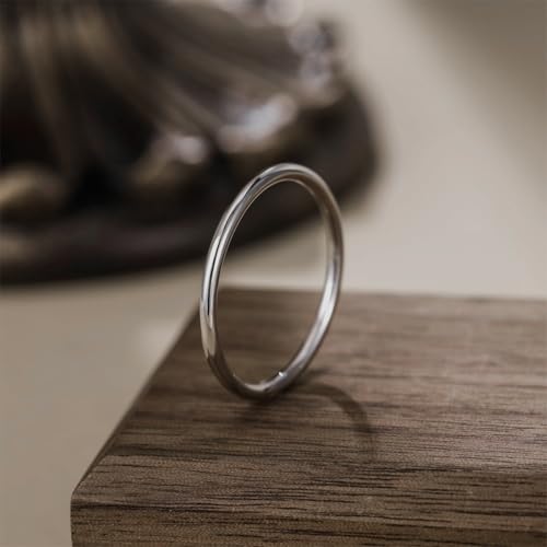 TEOZBLU 7 Pièces Bague Femmes Acier Inoxydable, Mince Bague Knuckle Anneaux, Empilables Argent Minimaliste Bague Pouce Ensemble – vue 6