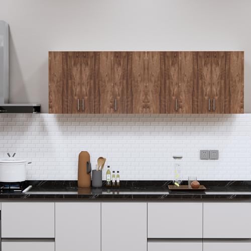 Image of SPECIALITY PANELS 6 Door Modular Wall Mounted Kitchen Cabinet with Adjustable Shelf Space Saving Storage Unit Durable Engineered Wood Cupboard for Kitchen Living Room Utility Organizer Furniture