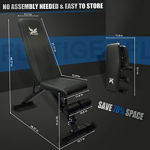 Weight Bench Adjustable Strength Training Workout Benches Foldable Work Out Incline Bench Set For Home Gym Weight Lifting Dumbbell Exercise Full Body Workout With Resistance Rope #TOP2