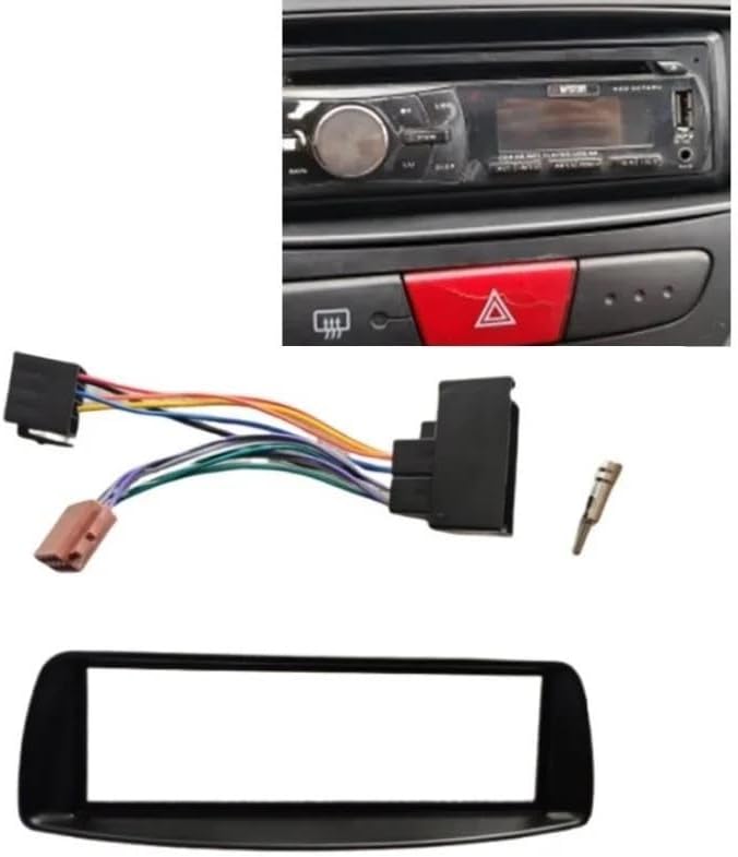 に適合する シトロエンC1 1DINダッシュボードパネル 配線ハーネス ラジオ CD DVD ステレオパネル ダッシュマウント 内装